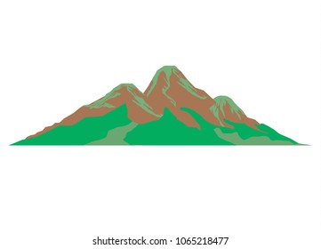 Mountain silhouettes.Background border of rocky mountains.Vector illustration.