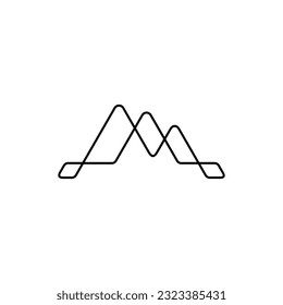 Mountain simple abstract logo design