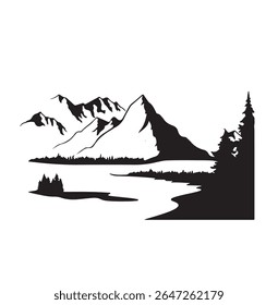 mountain simple clean vector illustration