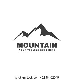 Mountain simple flat logo design vector