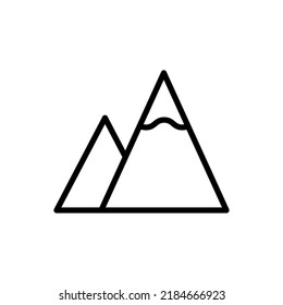 Mountain simple icon vector. Flat design.ai