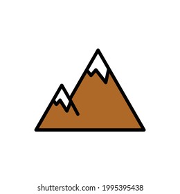 Mountain Simple Icon Vector Illustration
