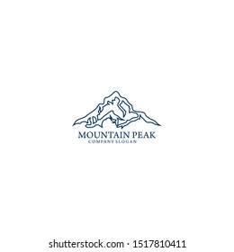 Mountain simple icon vector logo design minimalist download