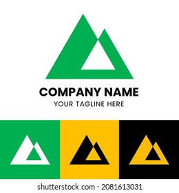 logotipo de montaña simple, para el concepto de aventura y resort