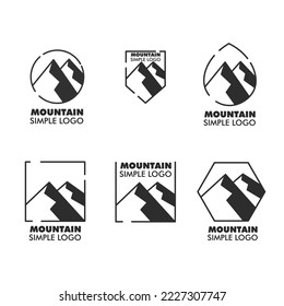 Mountain Simple Logo Design Element