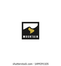 Mountain simple logo design - outdoor modern