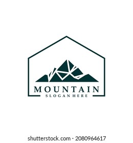 mountain simple logo design vektor