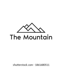 mountain and simple logo  icon and illustration