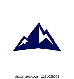 imagen vectorial de logotipo simple de montaña