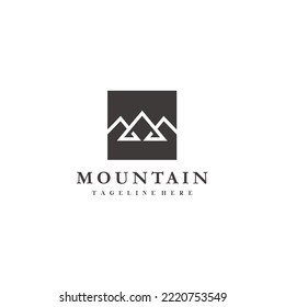 Montaña simple minimalista diseño de logotipo moderno vector