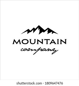 Mountain with a simple sharp line design