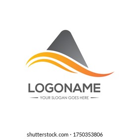 Montaña Sencilla Símbolo De Icono Único Logotipo Para Vector De La Industria Empresarial Aislado