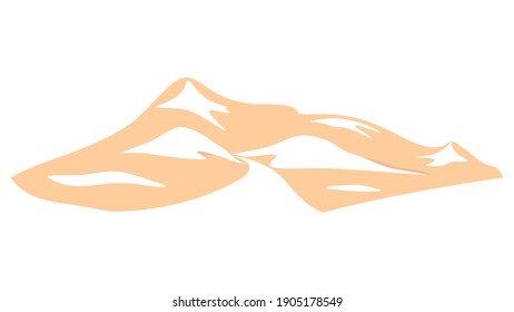 mountain sinai path road landscape isolated perspective outline vector illustration
