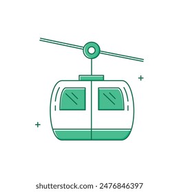 Mountain Ski Resort, Winter Sports, Skiing, Snowboarding, Mountain Resort, Ski Lift, Snowy Slopes, Winter Vacation, Ski Lodge, Alpine Resort Vector Icon Design