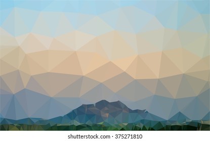 Mountain with sky background pattern geometry