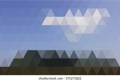 Mountain with sky background pattern geometry