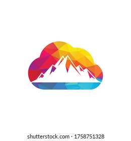 Diseño del logotipo de Mountain Sky Cloud.