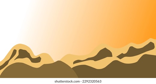 mountain and sky landscape background illustration. vector simple design.
