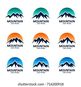 Mountain  Sky Logo Design Vector Set