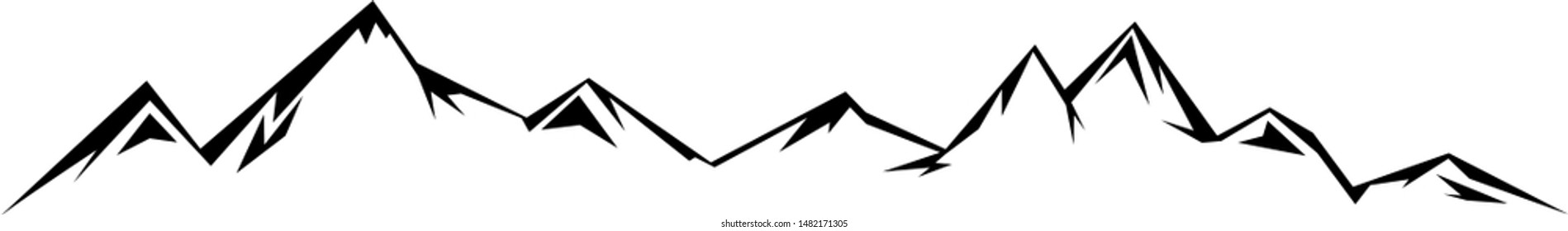 Mountain Skyline Landscape Vector Silhouette