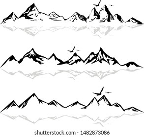 Mountain Skyline Landscape Vector Silhouette