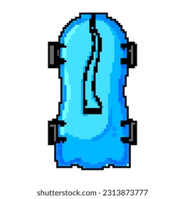 mountain sled snow game pixel art retro vector. bit mountain sled snow. old vintage illustration