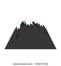mountain with snow icon