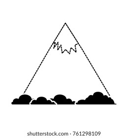 mountain with snow icon
