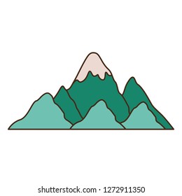 mountain with snow isolated icon