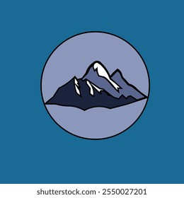 Mountain Snow Symbol. hiking mountain. snow weather