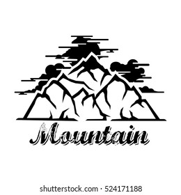 Mountain Snow Vector Illustration