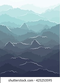 Mountain in the snow for your design