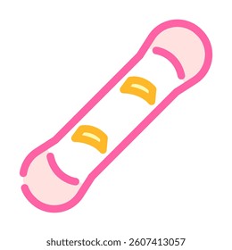 mountain snowboard color icon vector. mountain snowboard sign. isolated symbol illustration
