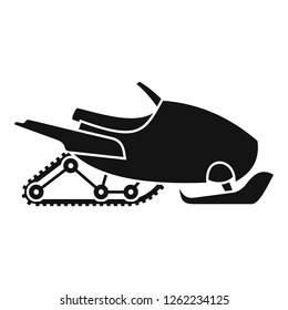 Mountain snowmobile icon. Simple illustration of mountain snowmobile vector icon for web design isolated on white background