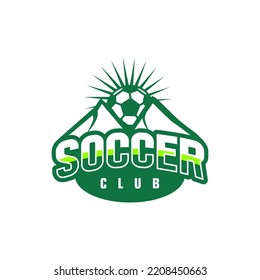 mountain soccer football club logo badge vector