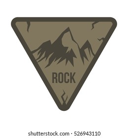 Mountain sport labels in vintage style. Mountain rock object. Vector illustration. Elements for illustration, infographics, logos and banners.
