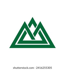 Mountain sport simple flat logo concept triangle