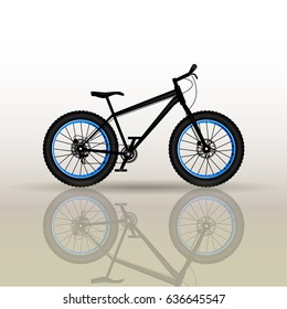 Mountain sports bike. Tuning. Bicycle parts.Fetbike. 