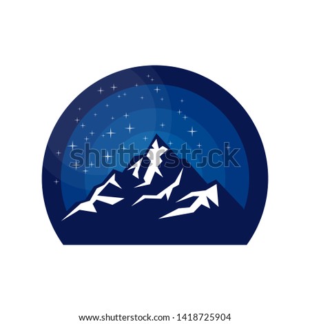 Mountain With Stars in the night