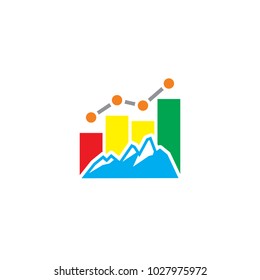 Mountain Stat Logo Icon Design