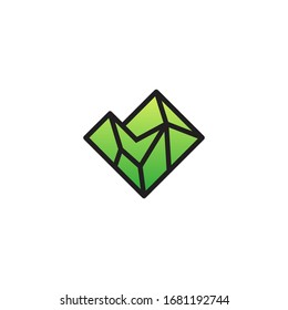 Design-Vorlage für das Bergsteinlogo