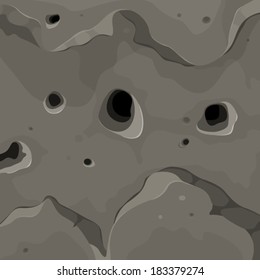 Mountain Stone Or Rock Relief/ Illustration of a cartoon nature mountain stone rock or cliff wall with relief, holes and hollows