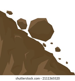 Mountain and stone sign icon game graphics. Vector illustration eps 10.