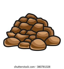 Mountain stones vector illustration