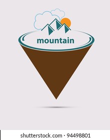 Mountain stylized vector format