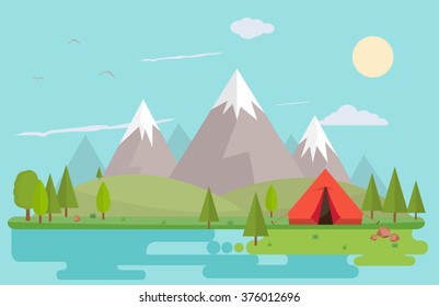 Mountain summer landscape