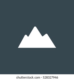 Mountain summit Icon, Vector