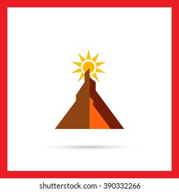 Mountain and sun