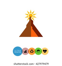 Mountain and sun