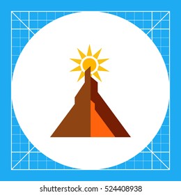 Mountain and sun